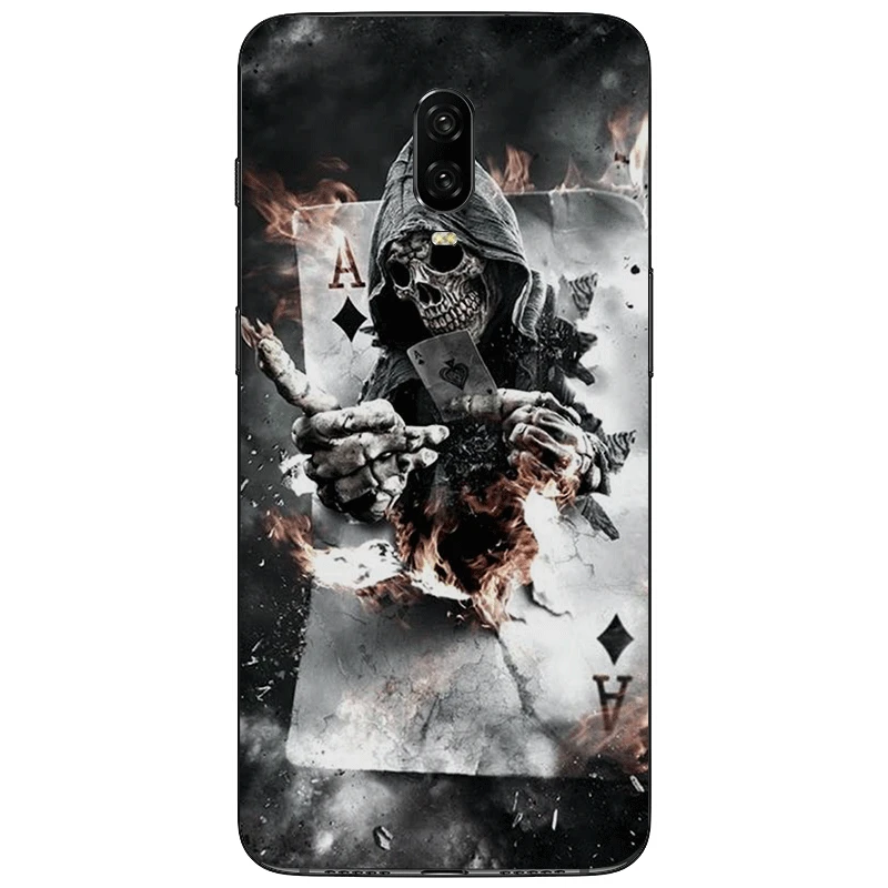 Mobile Cell Phone Case TPU for OnePlus 5 5T 6 6T 7 7T Pro Cover Cute Poker Game Pair Kings Art Poster | Мобильные телефоны и