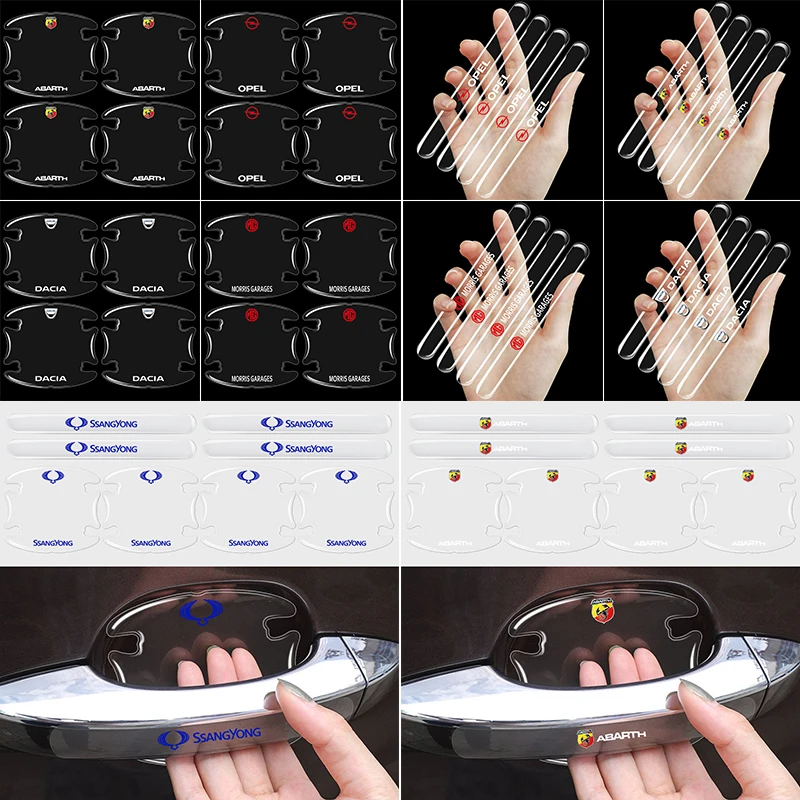 

8pcs Car Door Handle Sticker Car Stickers for Peugeots 206 307 301 207 407 3008 308 406 107 108 208 408 508 607 807 2008 4008