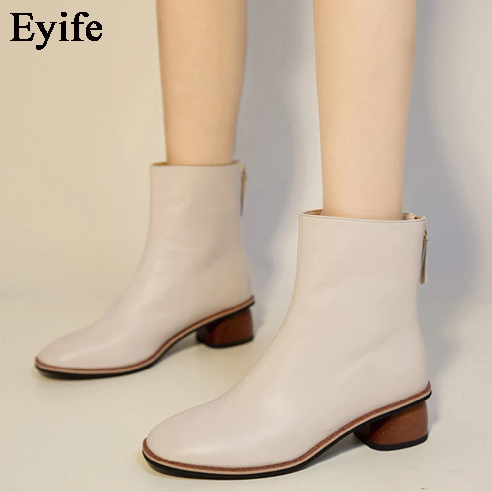 

New Western Shoes Women 2021 Autumn Winter Fashion Chunky Heel Pointed Toe Ladies Dress Office Shoes 34-40 Female Ankle Boots