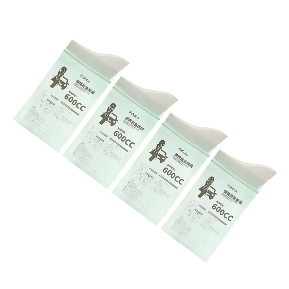 

4pcs 600CC Portable Camping Pee Bags Emergency Urination Storage Bags Vomit Bags
