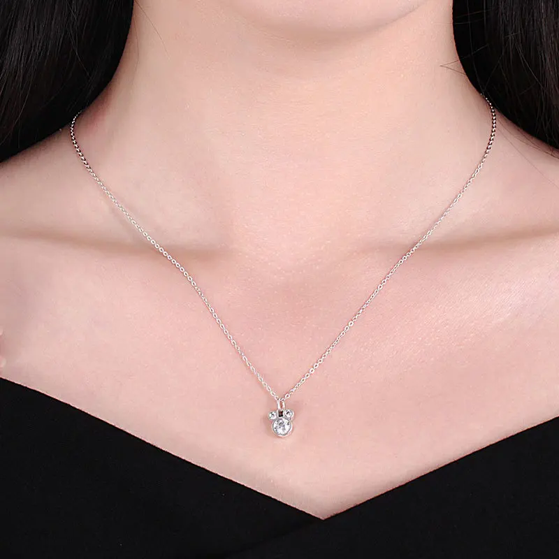 Женский ювелирный комплект из колье и серёг серебра 925 пробы