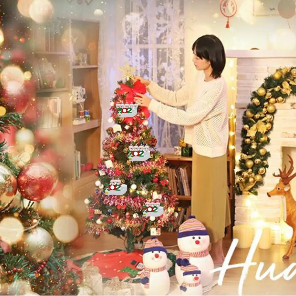 

Christmas Ornament Creative DIY Name Blessing Pendant Colorful Resin Mask Snowman Christmas Tree Pendant Craft Souvenir