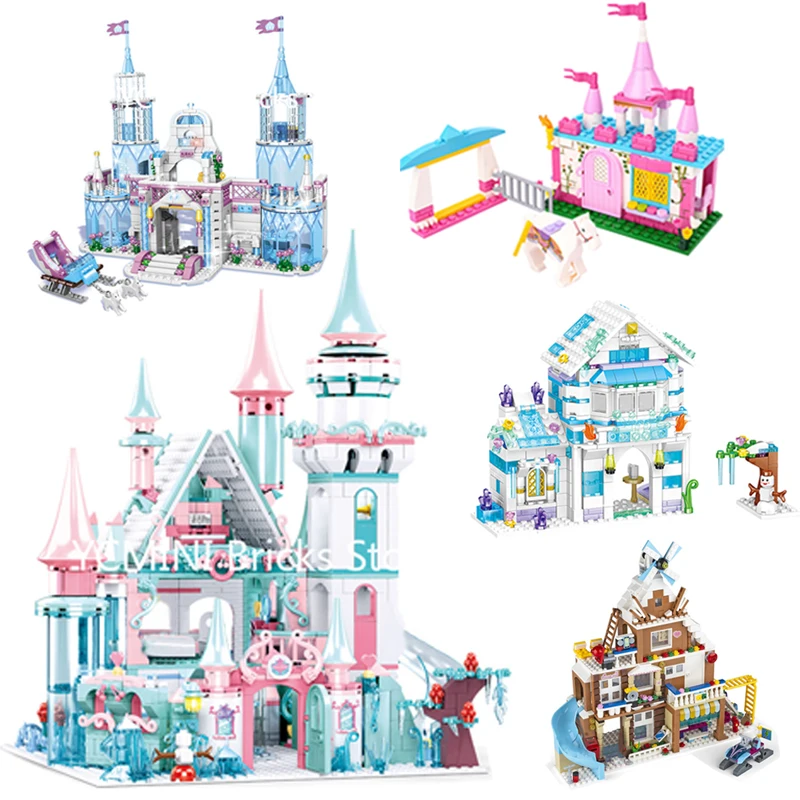 Конструктор модель города вилла ледяная принцесса дом замок санк льд и снег дома