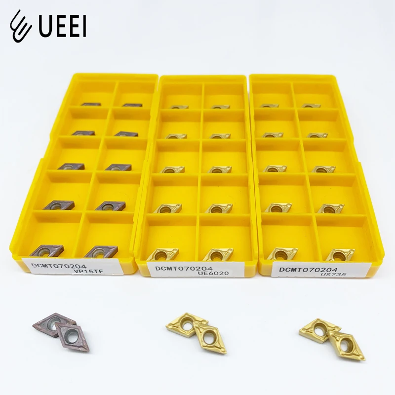 Токарные пластины DCMT070204 VP15TF UE6020 US735 твердосплавные лезвия для токарного станка с