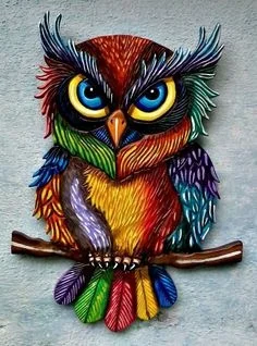 

Cartoon Color Owl Printing Metal Sign Retro Tin Sign Wall Plaque Home Decor