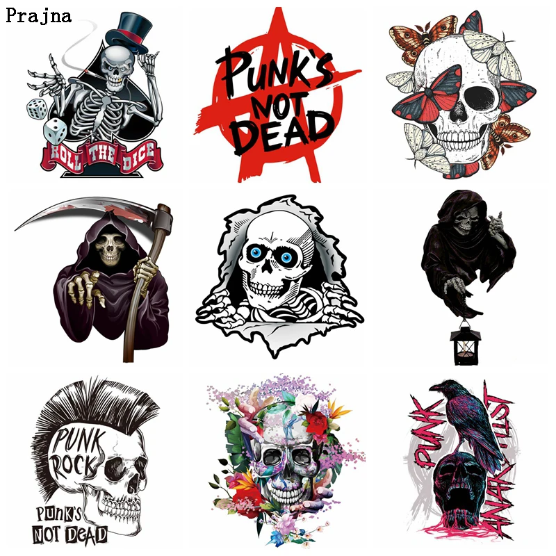 Праджня в стиле панк рок для переноса утюгом передачи тепла винил патчи одежды