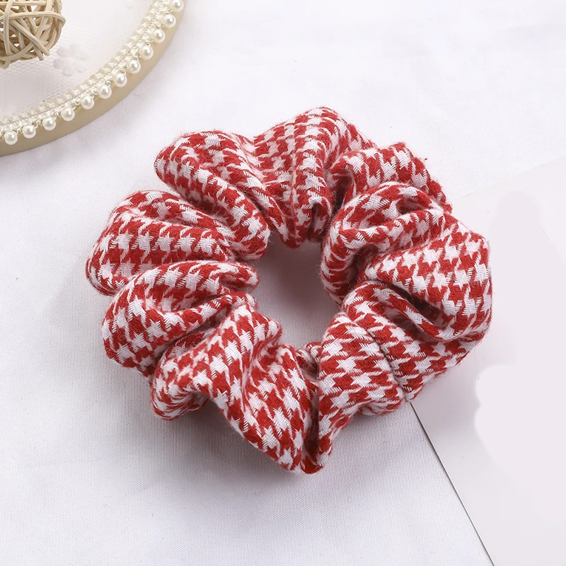 Женские резинки для волос в клетку винтажные аксессуары 2019| |