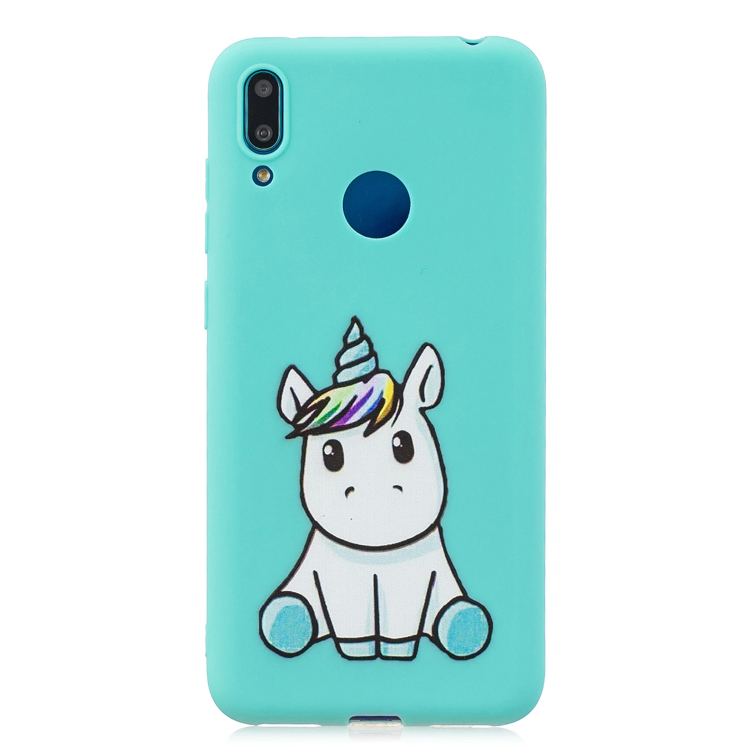 Huawei Y5 Y6 Y7 силиконовый чехол с мультяшным рисунком для huawei Y6 Prime Coque Honor 8S чехол милый Стенд мягкие чехлы для телефонов