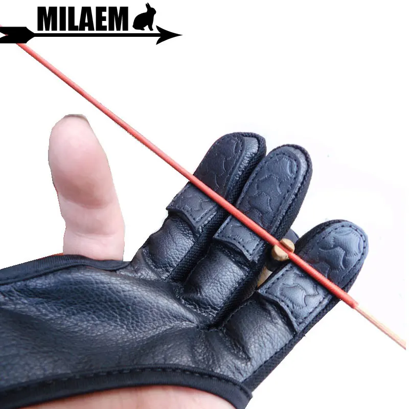 1 шт. перчатки для стрельбы из лука 3 пальца высокоэластичные защитные рук