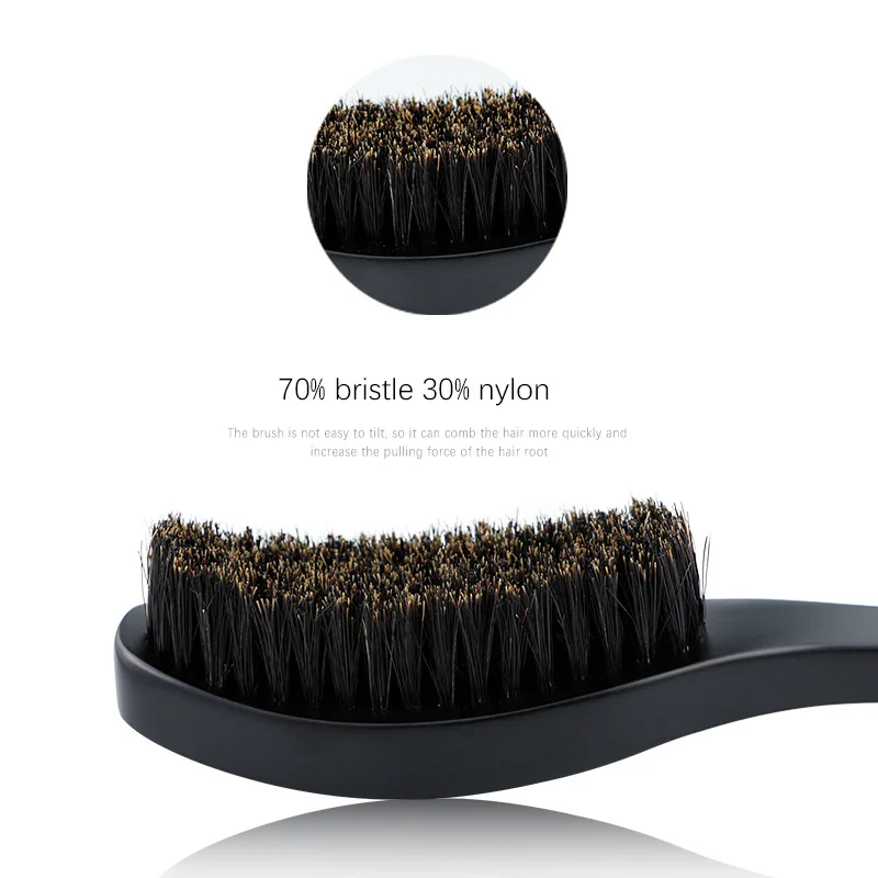 Щетка для бороды с натуральной жесткой щетиной кабана Мужская щетка чистки волос