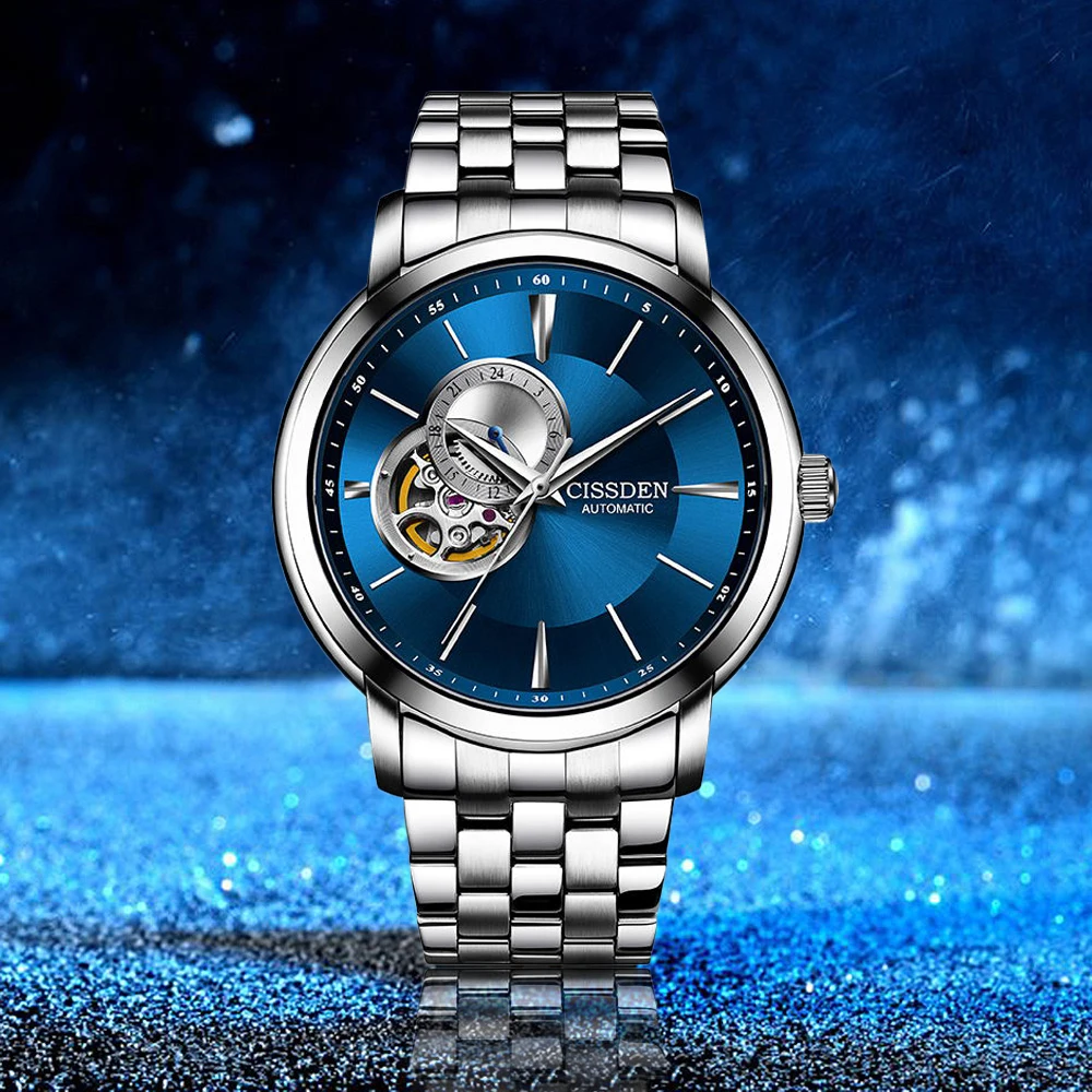

CISSDEN 2021 New Luxury Brand Japan NH39A Men Automatic Watches Stainless Steel Men Mechanical Wristwatches Sapphire Man Watches