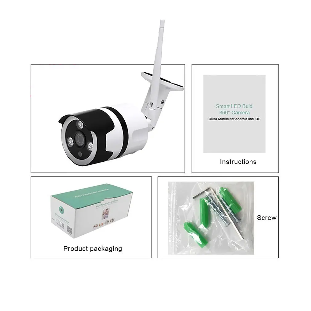 

1080P PTZ IP Camera Wifi Outdoor Bullet Wireless Wifi Security Camera Infrared Night Vision Waterproof Network CCTV Surveillance