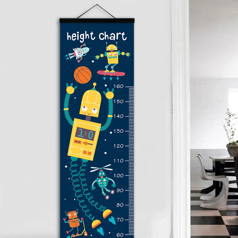 Мультяшная игрушка узор милая линейка для измерения роста деревянная настенная