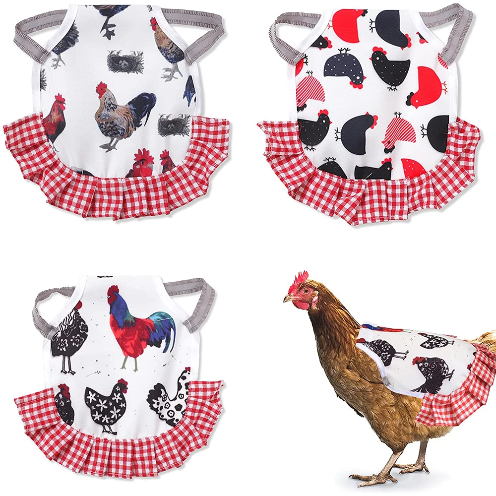 

Chicken Saddle, 3Pcs Standard Chicken Aprons Cute Hen Apron with Elastic Straps, Chicken Diapers Poultry Protector