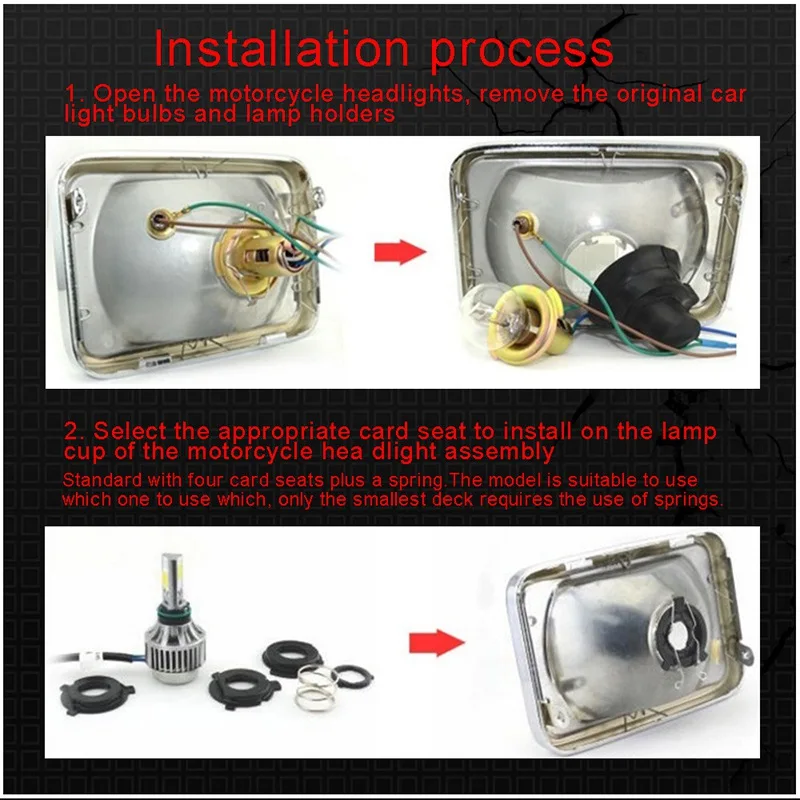 

Motorcycle LED Headlights H4 Integrated Non-destructive Installation And Low Beam Energy-saving Headlights