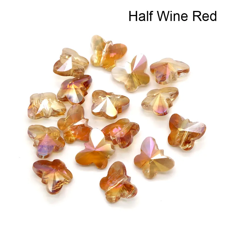 Новые хрустальные бусины 10x14 мм 50 шт./лот цветные стеклянные подвески в форме