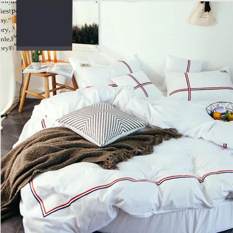 100% натуральный хлопок круглая кровать простой 4 шт. отельный Активный с принтом