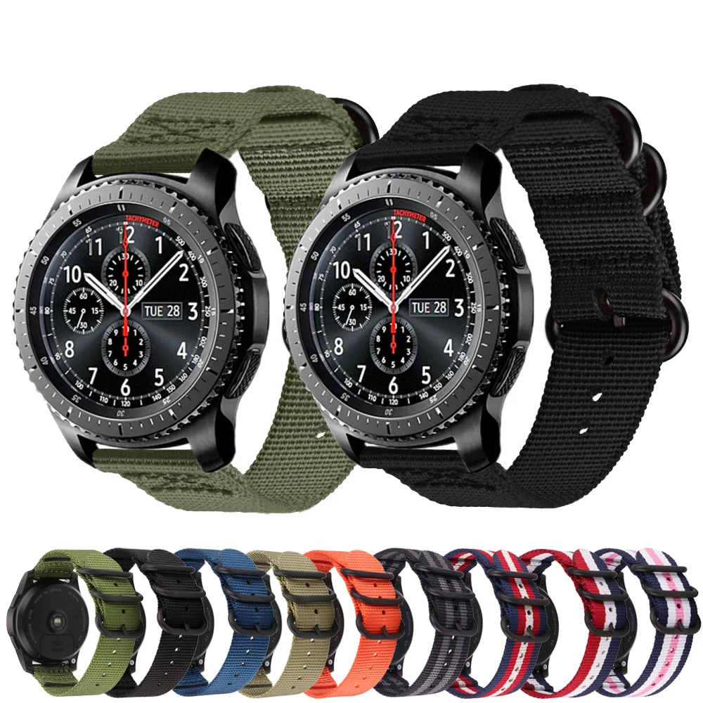 Ремешок для часов Samsung galaxy watch Gear s3 Frontier спортивный нейлоновый браслет 46 мм 42 s2 amazfit