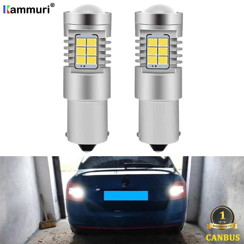 Светодиодный фонарь kammusi White P21W для Skoda Octavia 1 2 3 MK1 MK2 MK3 RS A5 A7 5E 1Z 1U светодиодный
