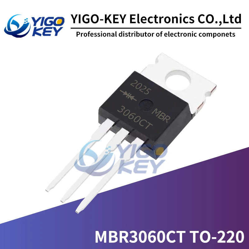

10PCS MBR3060CT TO-220 MBR3060 TO220 MBR3060C Transistor 30A 60V New and Original