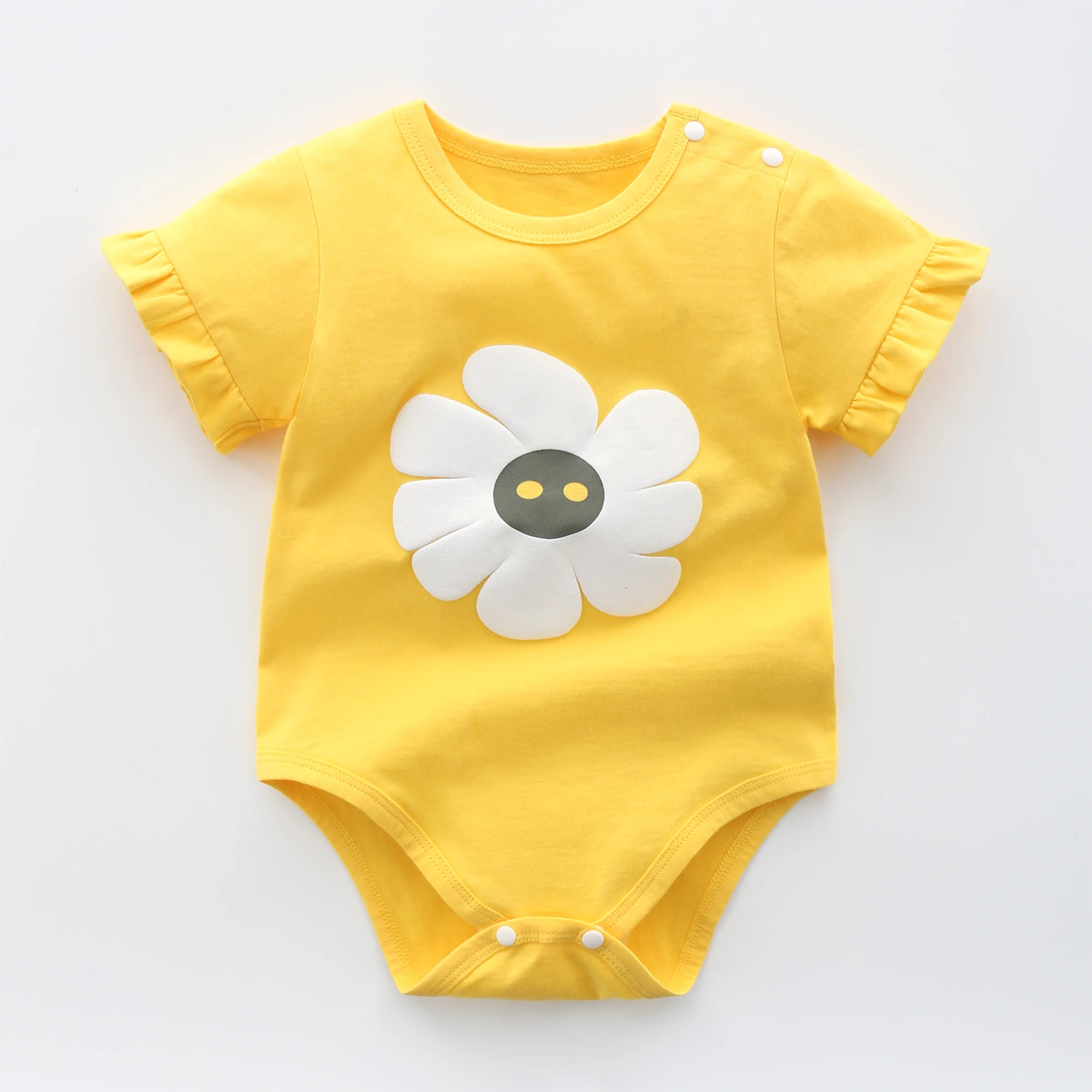 Летний комбинезон для маленьких мальчиков и девочек хлопковый с короткими