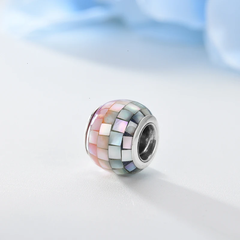 DEVOLOVE Настоящее серебро 925 проба Шарм бисера Радуга мозаика Fit оригинальный Pandora