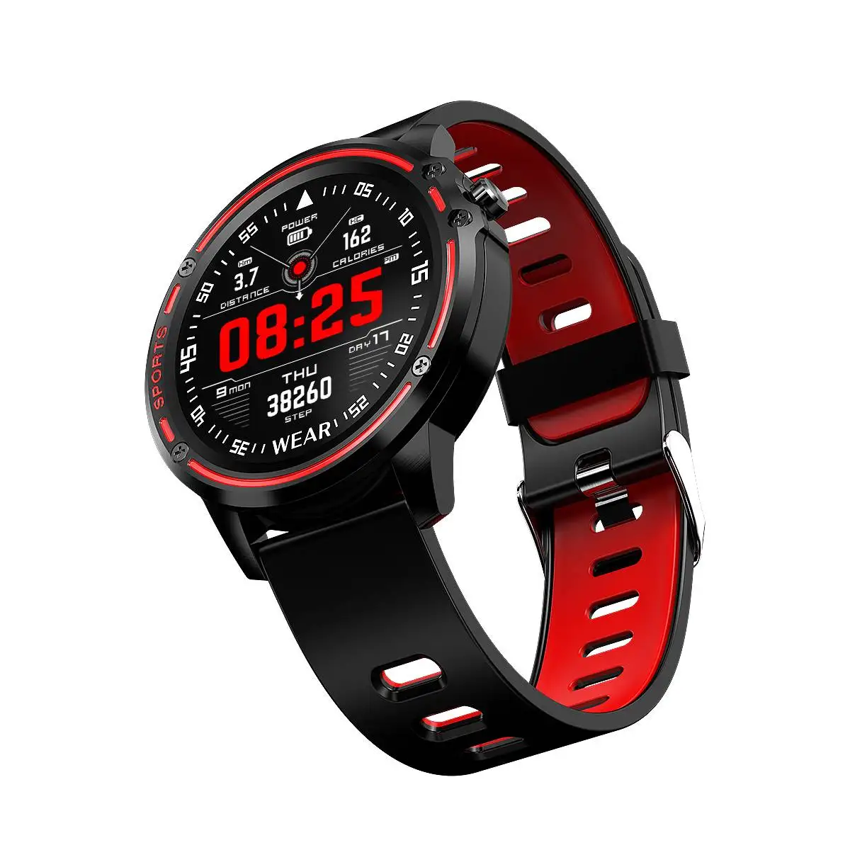 Microwear L8 Полный сенсорный экран SmartWatch ЭКГ + PPG O2 Монитор IP68 Спортивный режим Bluetooth