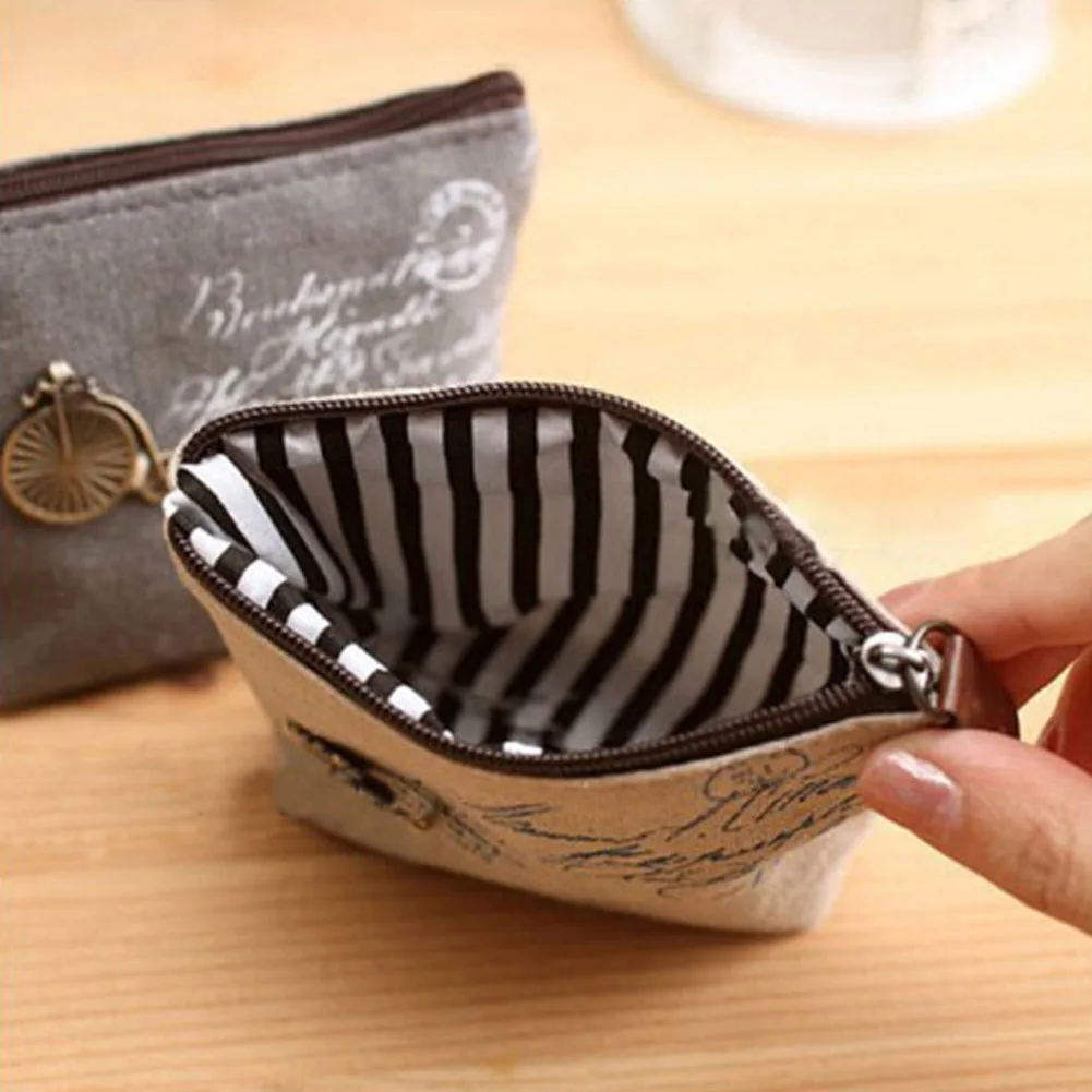 

Vintage Classic Women Man Canvas Coin Purse Zip Wallet Small Mini Bag Case Pouch Holder Retro Money Bags Gift Unisex Wholesale