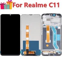 Original For Realme C11 RMX2185 LCD Display Touch Screen Replacement Digitizer For RealmeC11 2020 Display With Frame 6.5 Inches