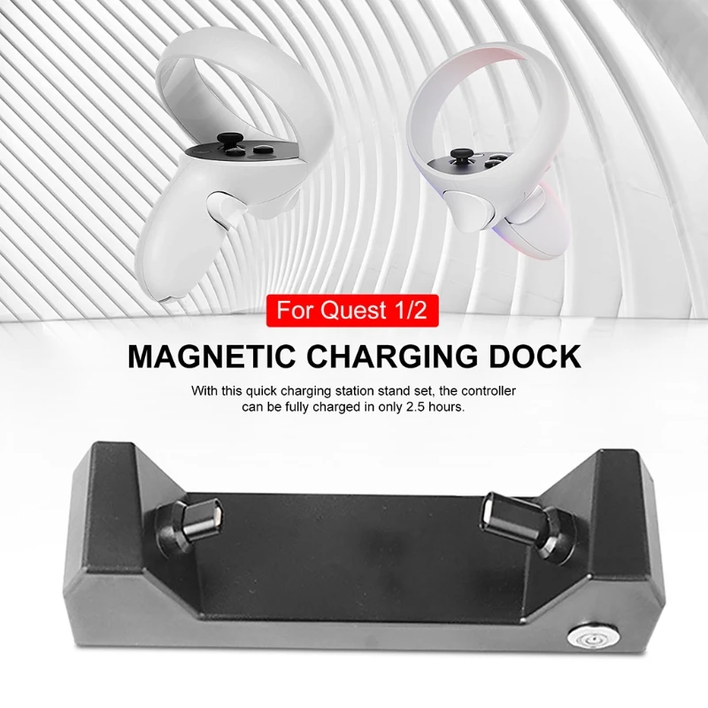 

50LA Console Charging Device Quest 1/2 Magnetic Charging Dock Fast Charging VR Accessories Charger for Controller