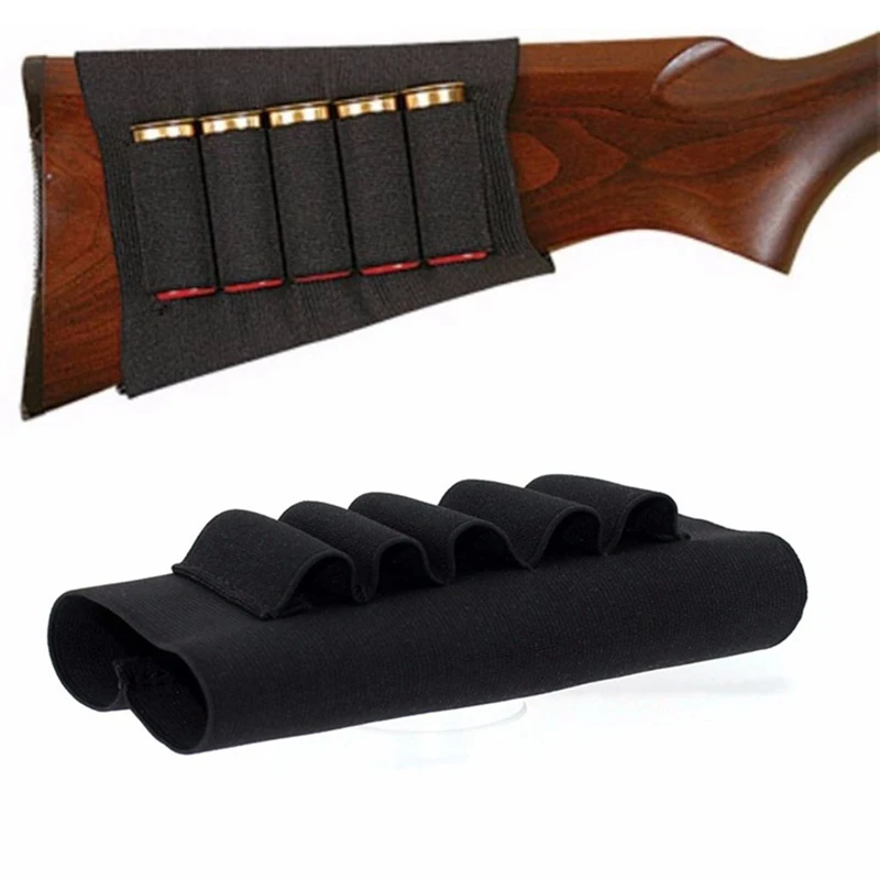 

Outdoor Hunting Bullet Bag 5 Butt Cartridges Storage Holder Shells Pouch Carrier Gun Accessories Tactical Magazine Waist Pack