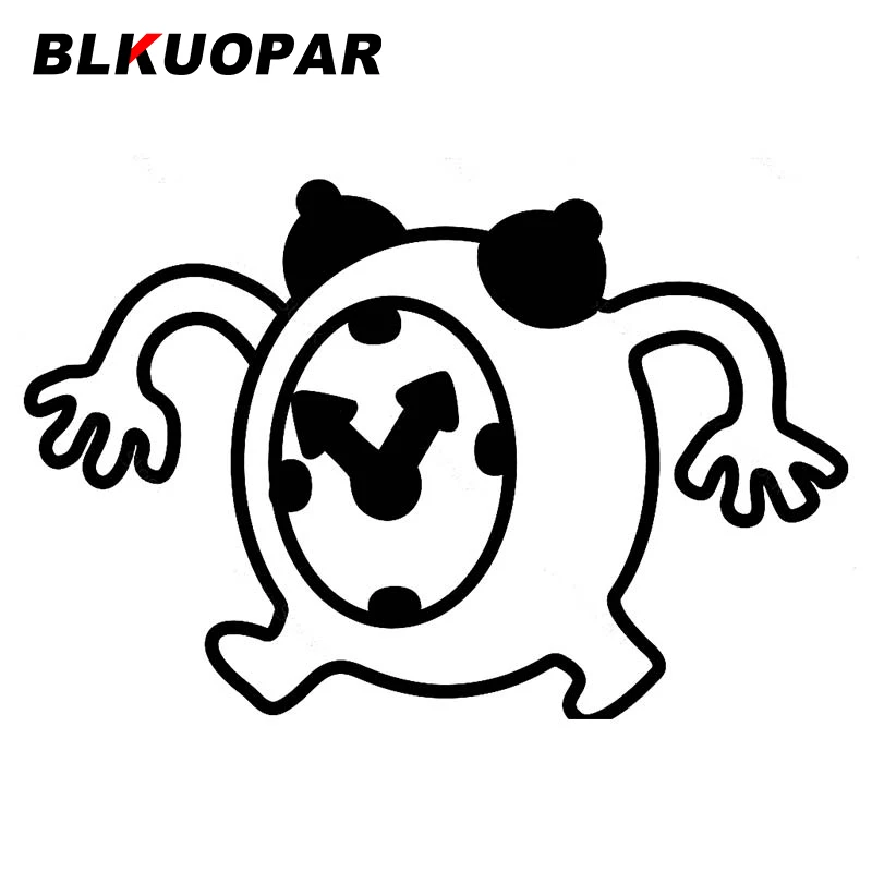 BLKUOPAR Walking Clock Cartoon Car Sticker Personality Waterproof Decal Creative Windows Refrigerator Bumper Car Door Protector