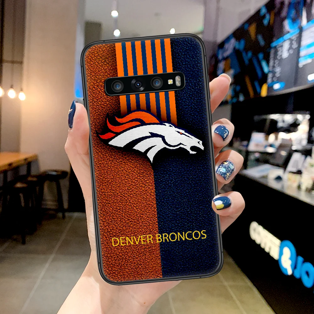 

Football Denver Bronco Phone Case For Samsung Galaxy Note S 8 9 10 20 Plus E Lite Uitra black Bumper Pretty Cover Silicone Prime