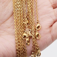 xuqian 50cm top seller with stainless steel link cable chain necklaces for jewelry making c0061