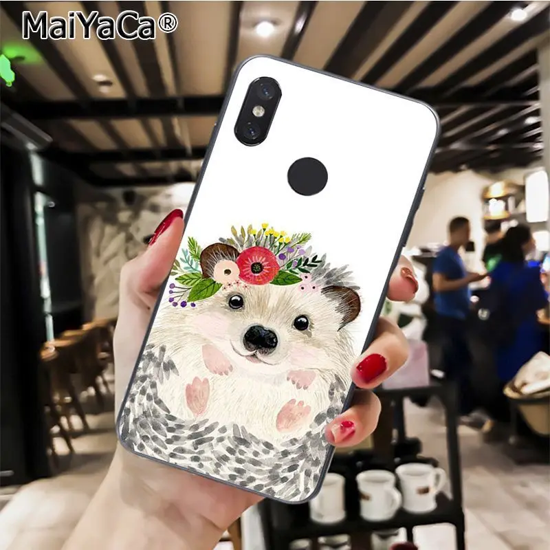 MaiYaCa Animal cute cartoon hedgehog painting Phone Case for Xiaomi Redmi8 4X 6A Redmi Go Redmi5 5Plus Note7 8ProA1 A2Lite - Цвет: A3