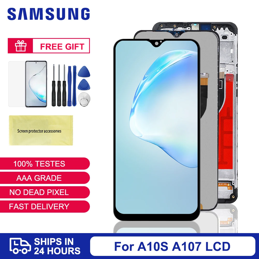 Для Samsung Galaxy A10s ЖК-дисплей A107/DS A107F A107FD A107M экран с рамкой сенсорный дигитайзер для