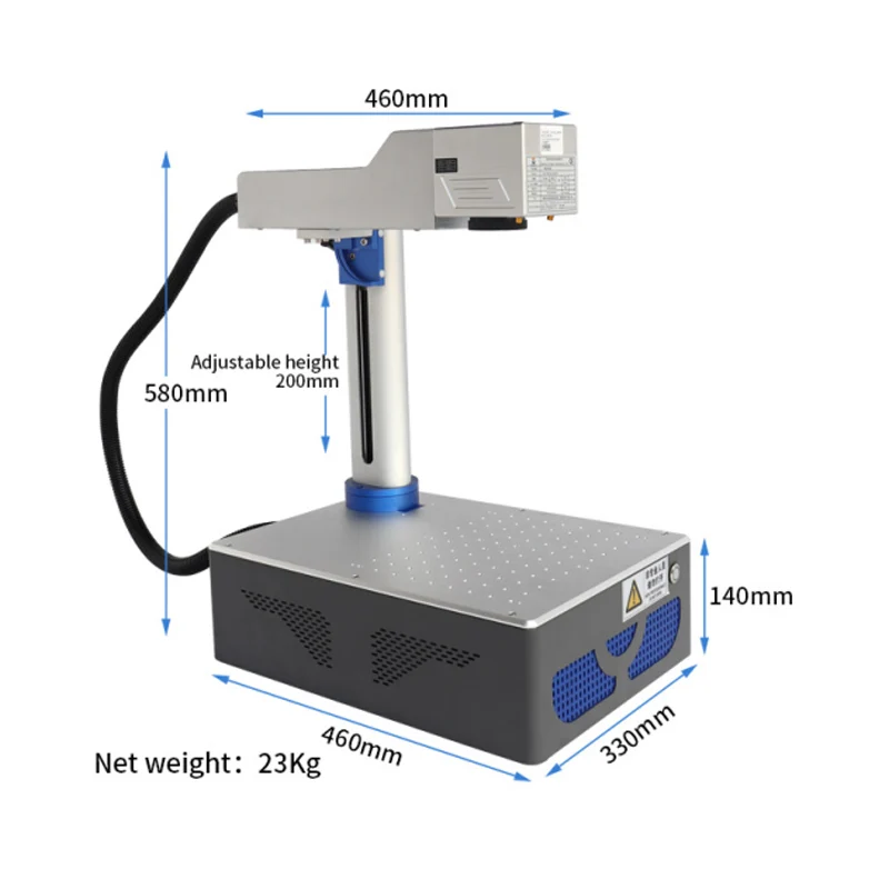

30W/20W ZE-FL1-001 Mini Split Portable Fiber Laser Engraving and Marking Machine Plastic Metal Label Nameplate fiber laser