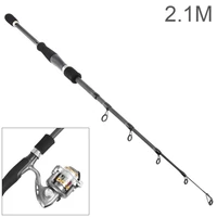 2 1m carbon fishing rod straight shank 6 section telescopic ultra light travel fishing pole lure tackle