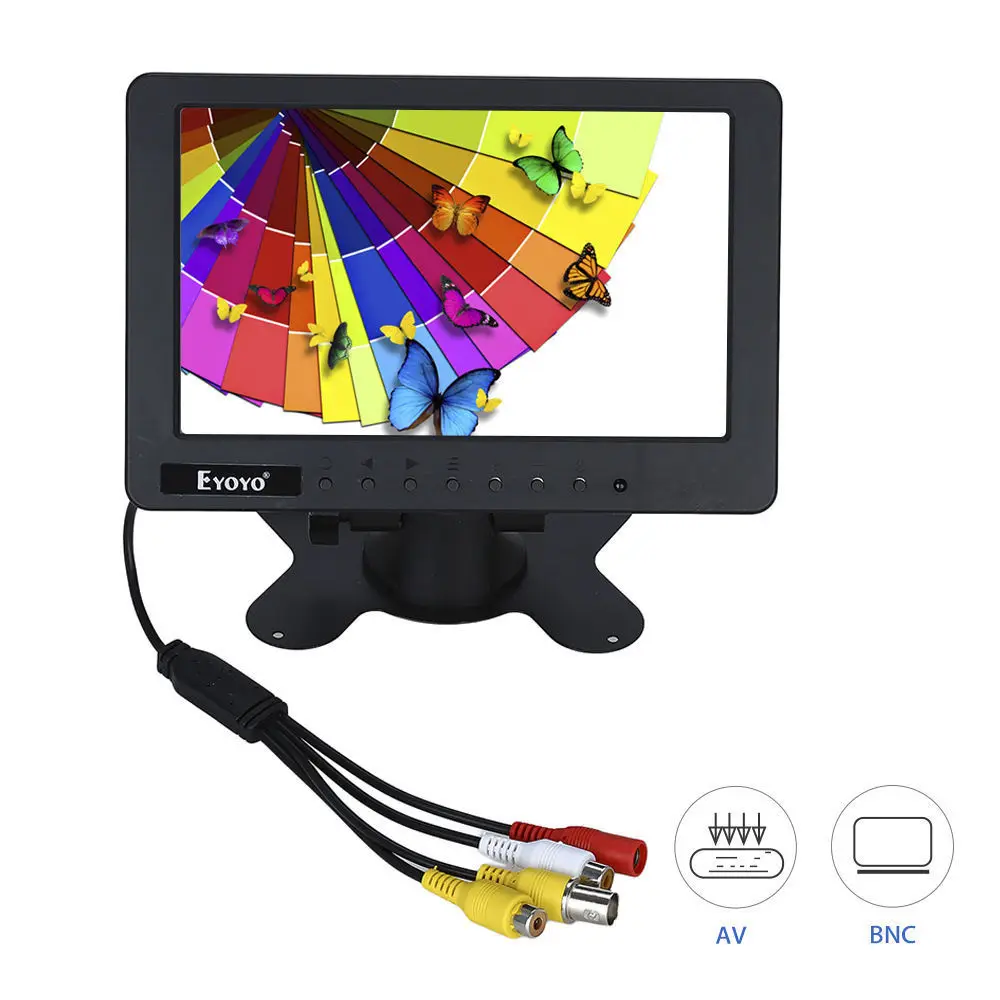 7 "дюймовый монитор видеонаблюдения 1024x600 Портативный 16:9 TFT lcd Мини FHD цветной