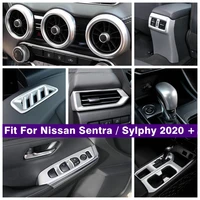 car accessories air ac vent armrest box anti kick panel gear shift head cover trim for nissan sentra sylphy 2020 2022