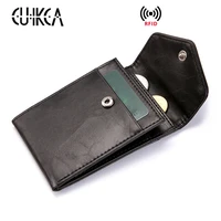 cuikca fashion rfid wallet women men mini ultrathin leather wallet slim wallet coins purse credit id card holders card cases