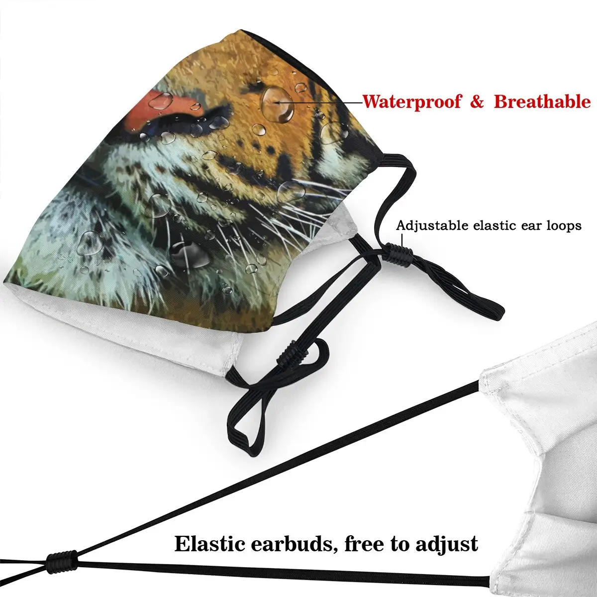 Тигровая экзотическая маска для животных Пылезащитная кошек влюбленных