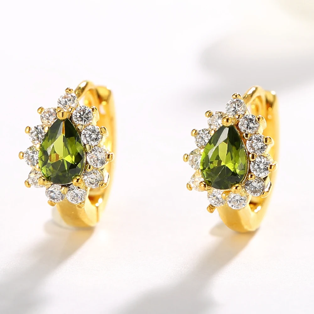 Модные женские серьги N925 серебряного цвета с цирконом синие зеленые ювелирные