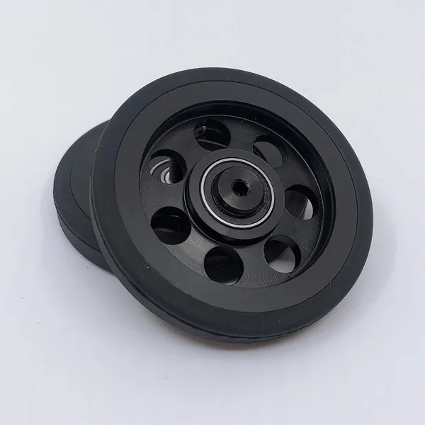 1 pair black 1 пара, складное алюминиевое легкое колесо+ 2 титановых винта для велосипеда Brompton, ультра светильник easywheel 60 мм - Цвет: 1 pair black