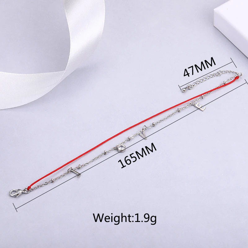 Женский простой браслет из красной веревки MAIKALE Круглый дружбы фенечки с