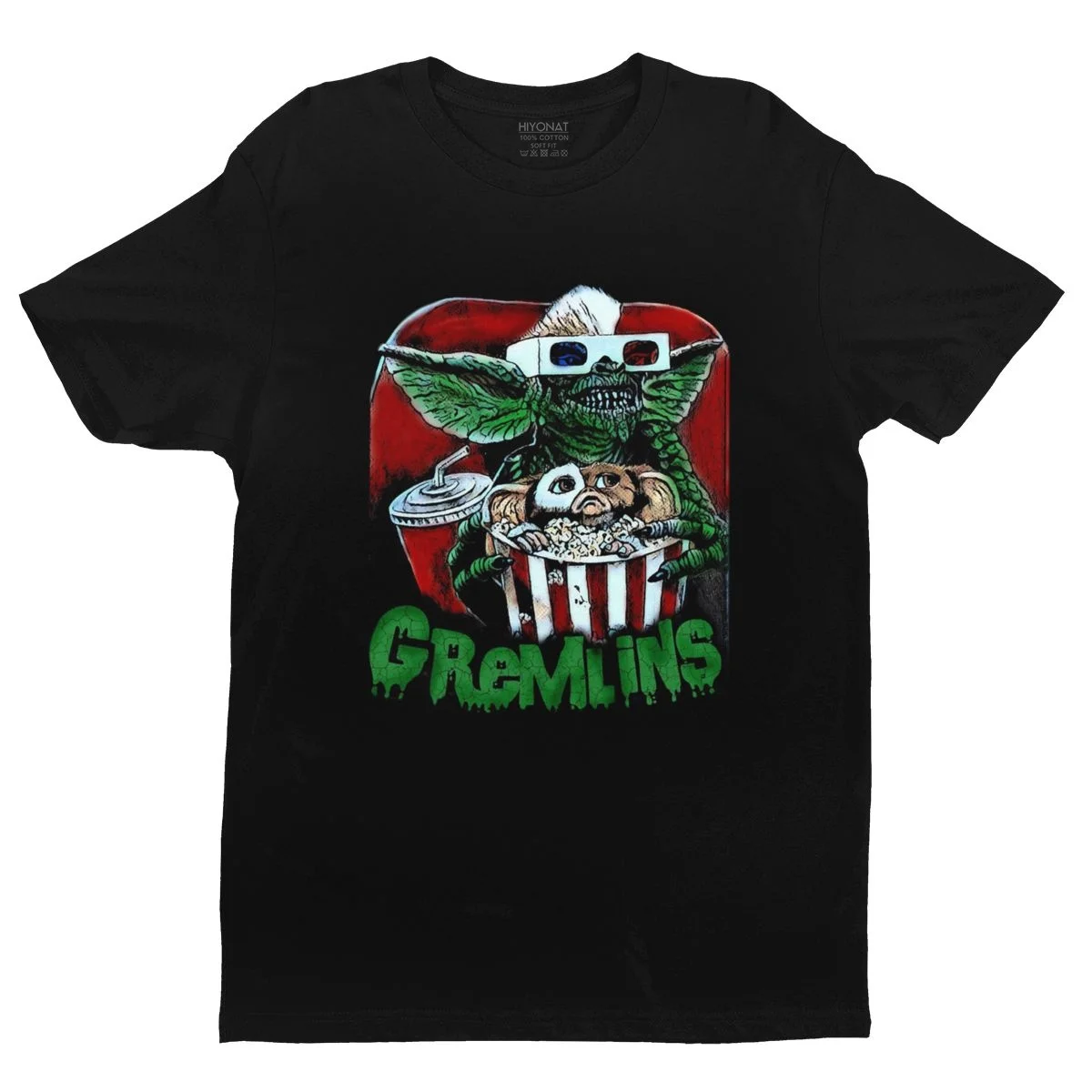 

Gremlins Humorous T Shirt for Men Cotton T-shirt O-neck Short Sleeves Gizmo 80s Movie Mogwai Monster Horror Retro Sci Fi Tee Top