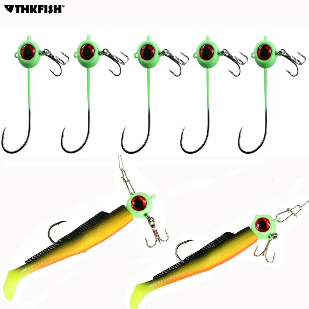 5 шт./пакет 15g 1/2oz Jig Head бронзовых морских рыболовных крючков из высокоуглеродистой