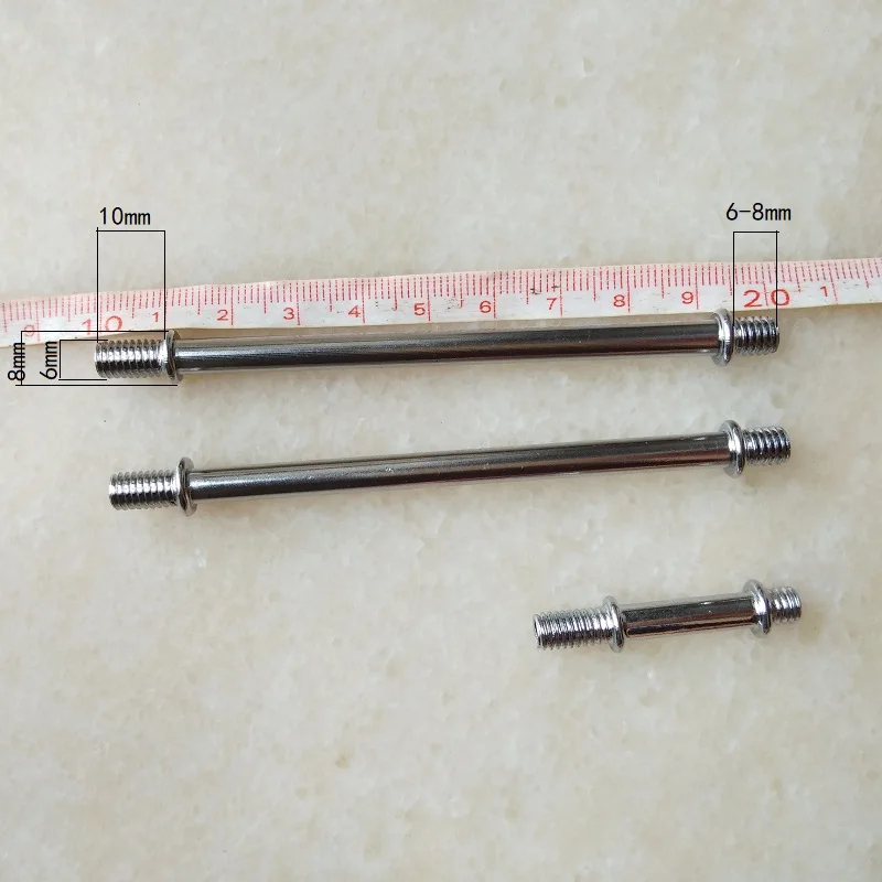 10 шт./лот хромированная наружная резьба М6 металлическая полая трубка двойная