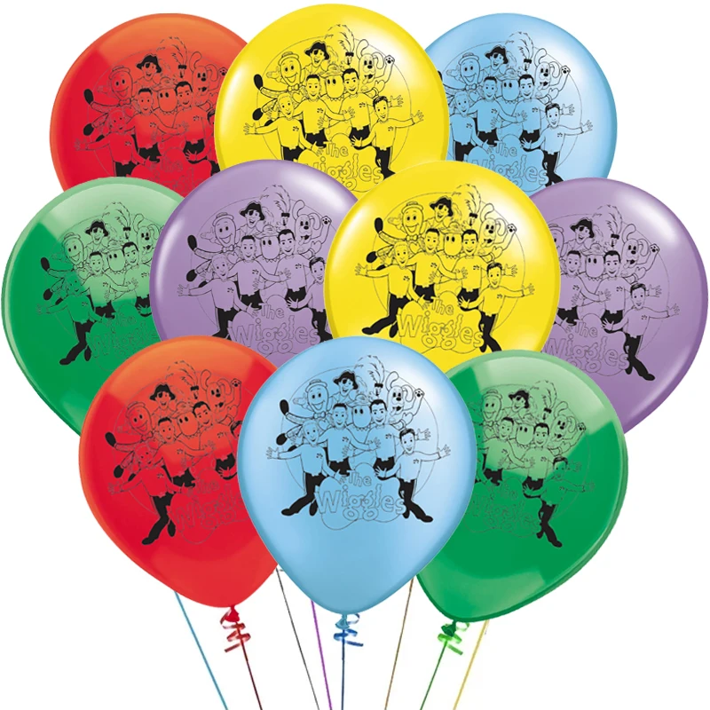 1set The Wiggle Latex Balloons Home Family Dog Funny Music Wiggles Ballons Boy Girl Happy Birthday Party Decoration Kids Toy - купить по