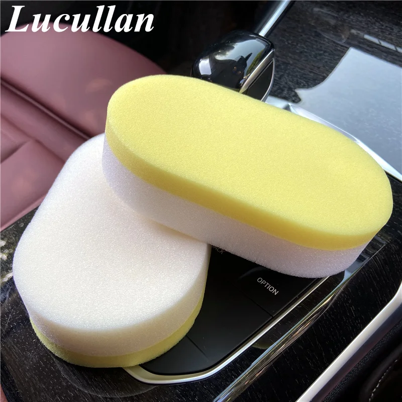 

Lucullan Premium Car Wax Applicator Pads Double Side Different Density Foam Polishing Finishing Sponge
